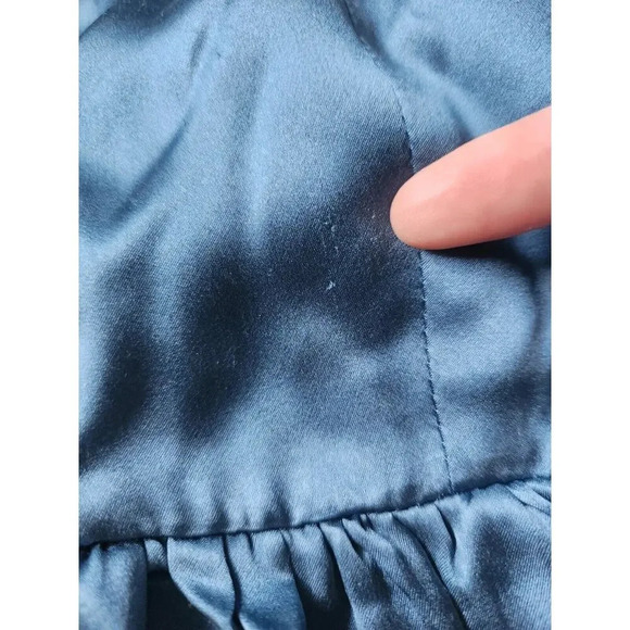 NWD By Anthropologie Mock-Neck Draped Silk Dress Size 8 Slate #GC212 - Picture 12 of 14